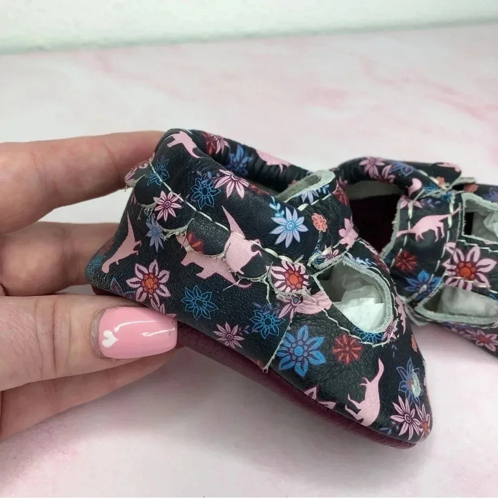 Freshly Picked Mary‎ Jane Dinos & Dahlias size 1 infant Rare Discontinued Style